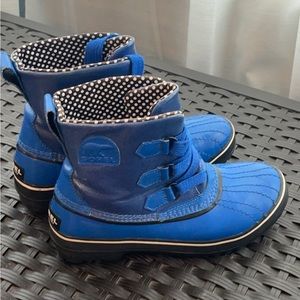 Sorel Tivoli Blue Waterproof Insulated Winter Snow Mid-Low Boot Sz 7 EUC